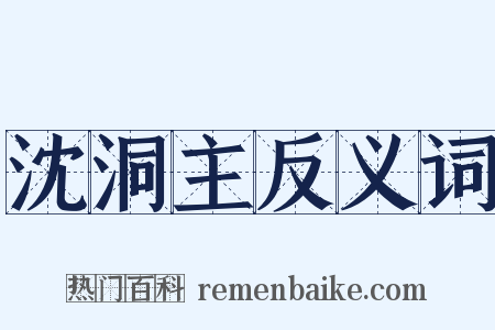 沈洞主反义词是什么意思的图片